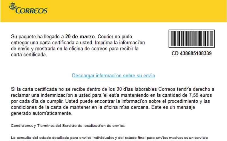 Virus de correos