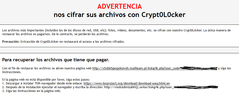 Nuevos ataques de Cryptolocker
